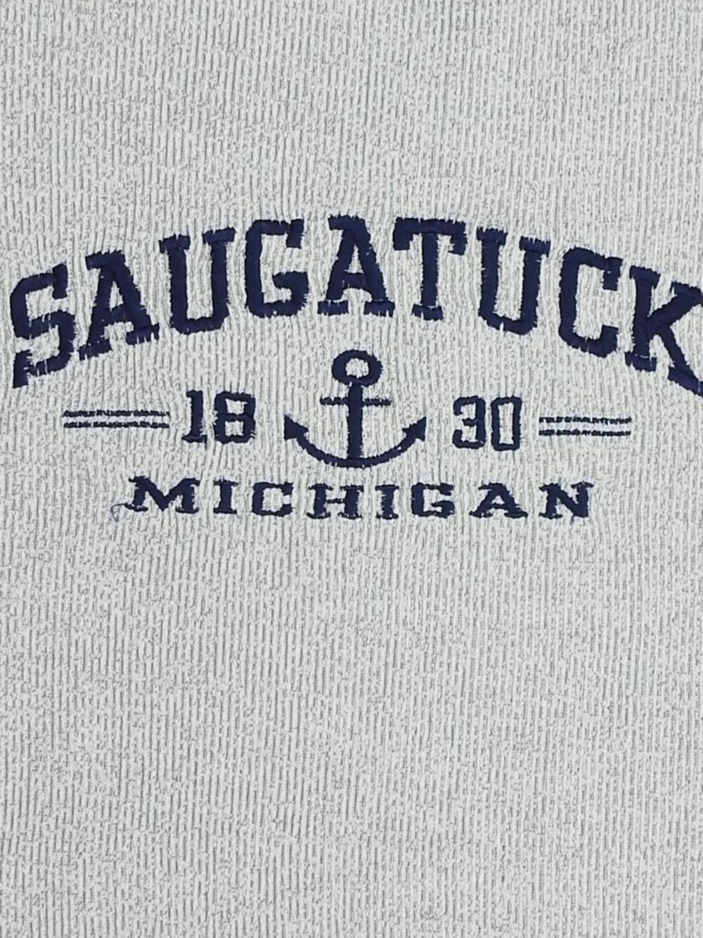 Comfortex XL Saugatuck Michigan Sweater Embroidered Womens Grey